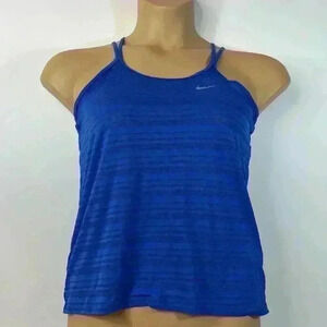 Nike Dri Fit Racerback Tank Top Blue Lightweight Women’s